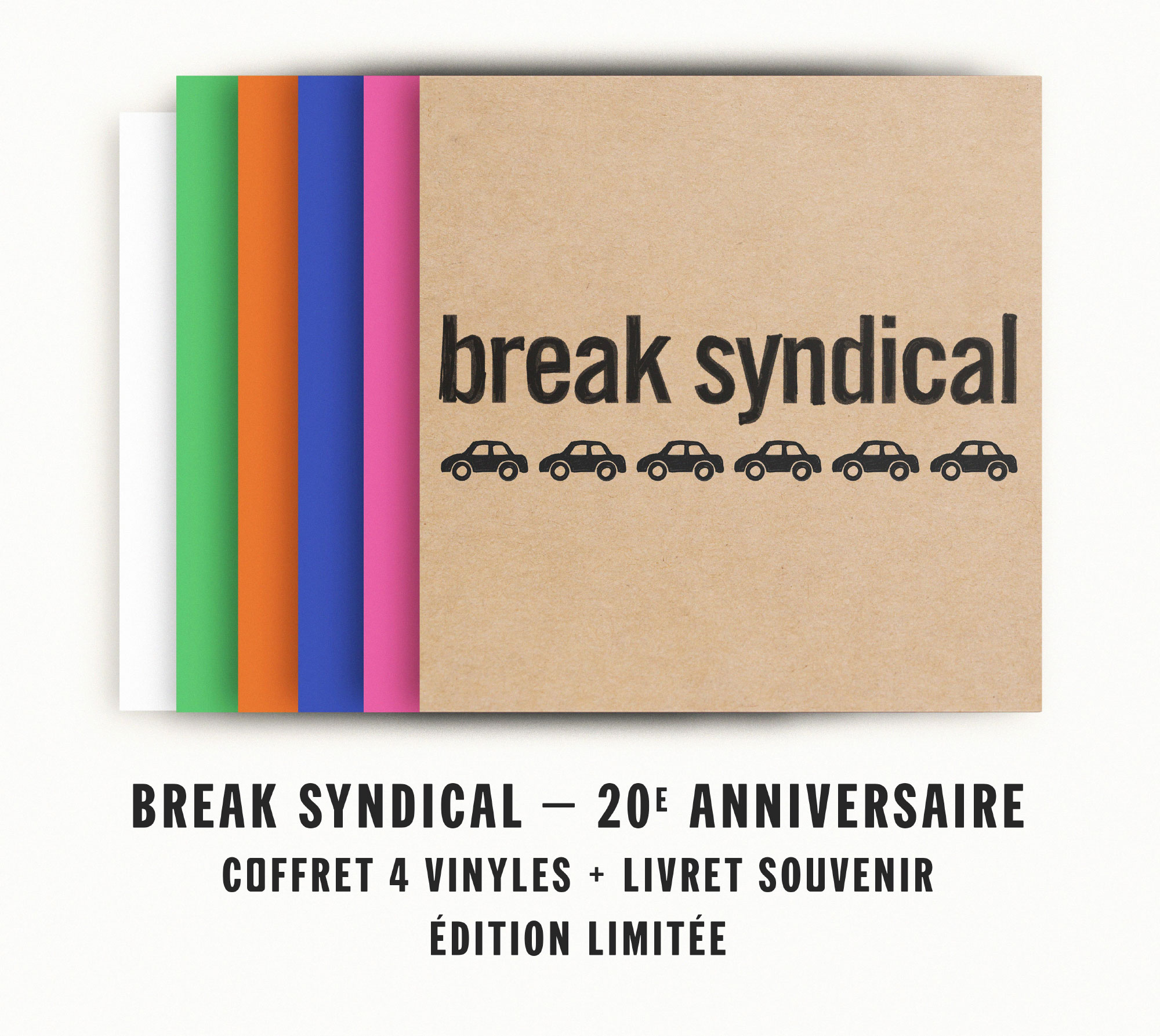 BREAK SYNDICAL – 20E ANNIVERSAIRE - COFFRET 4 VINYLES + LIVRET SOUVENIR- ÉDITION LIMITÉE